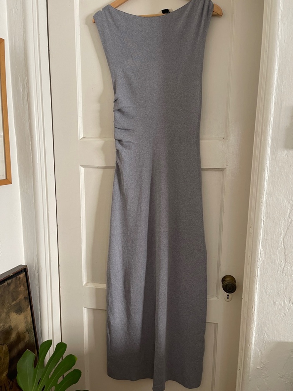 DISSH Sleeveless Silver-Gray Maxi Dress